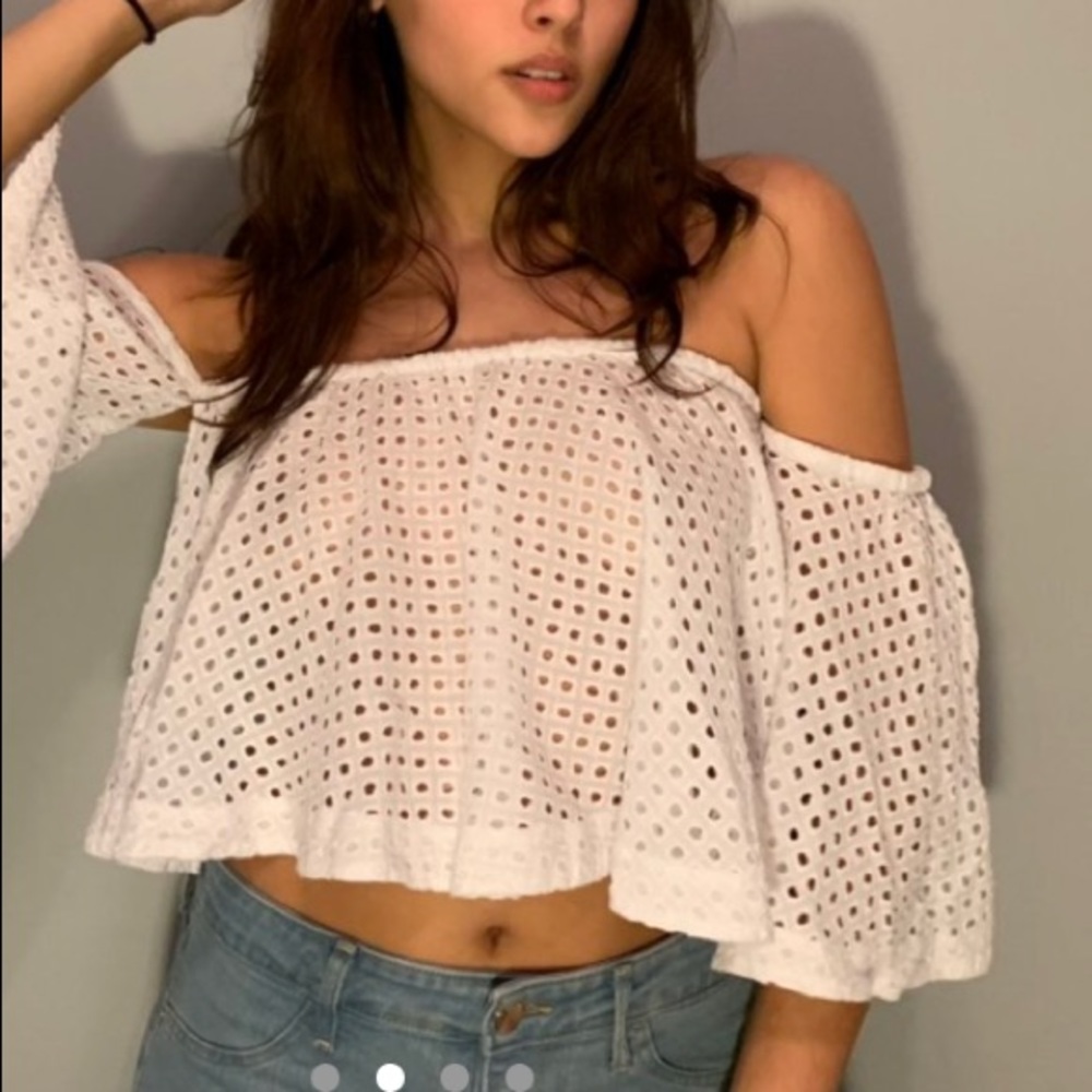 White off the shoulder top